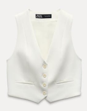 zara SHORT TAILORED WAISTCOAT