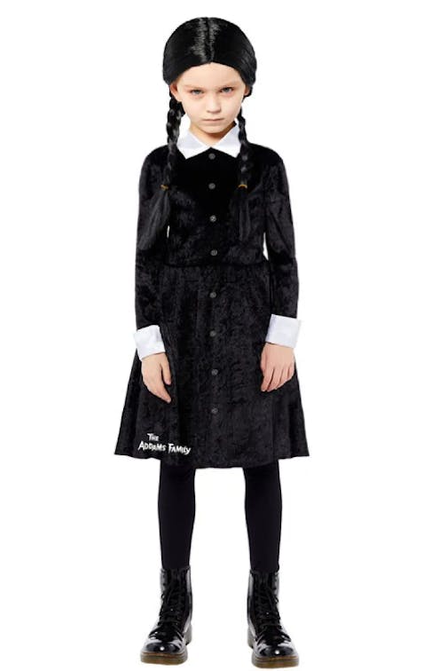 Kids Wednesday Addams Halloween Costume