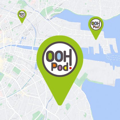 Map with OOHPod pointer 