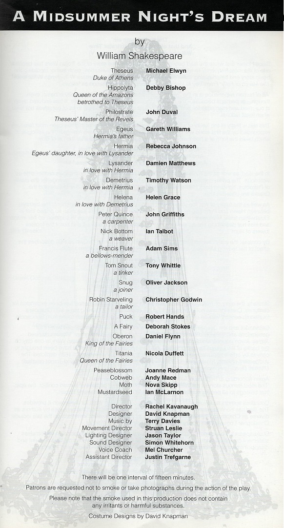 Debby Bishop in A Midsummer Night's Dream