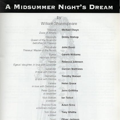 Mel Churcher in A Midsummer Night's Dream