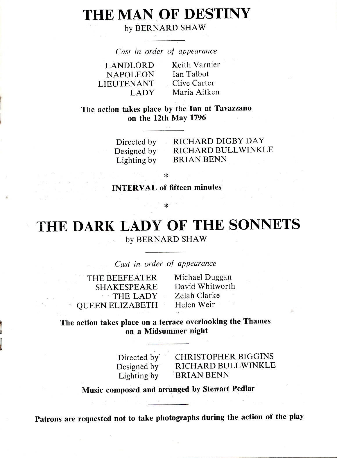 Christopher Biggins in The Dark Lady of Sonnets