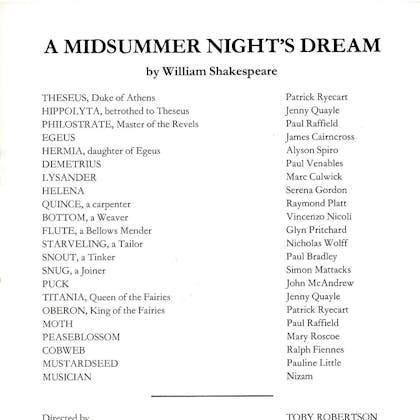 Simon Higlett in A Midsummer Night's Dream