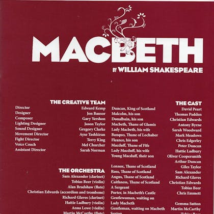 Mel Churcher in Macbeth
