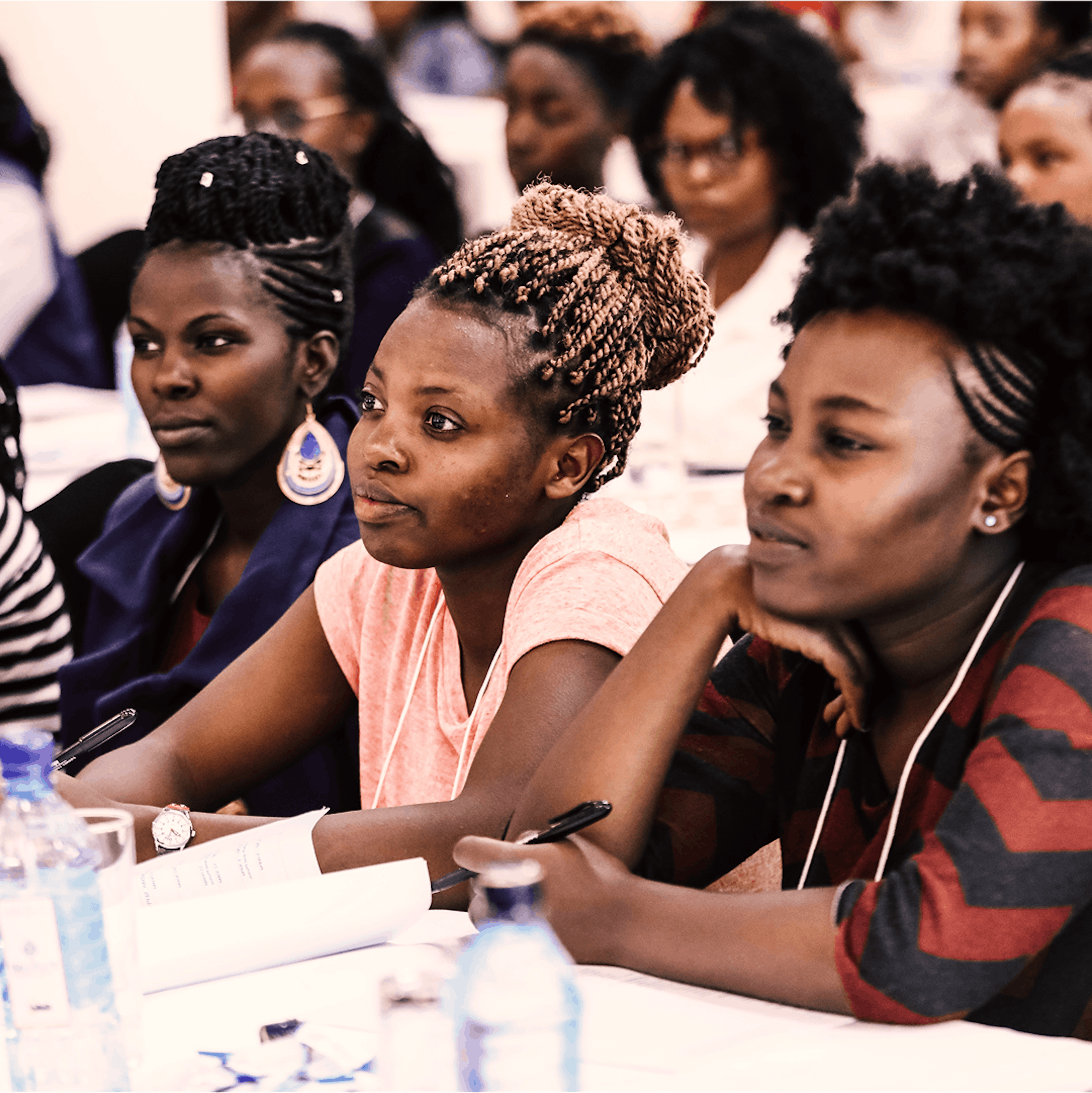 Group of girls at a lecture