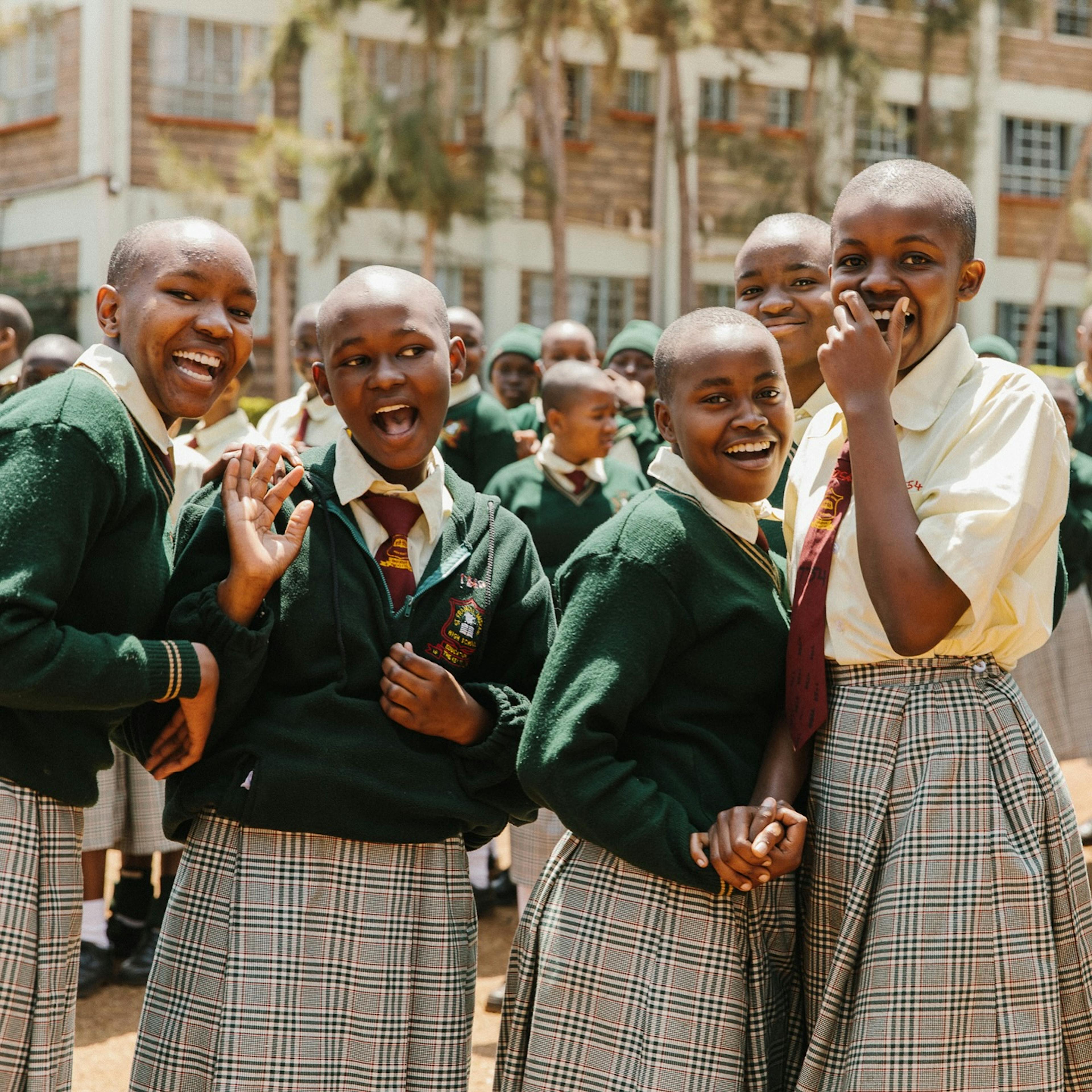 Group of young Kenyan girls