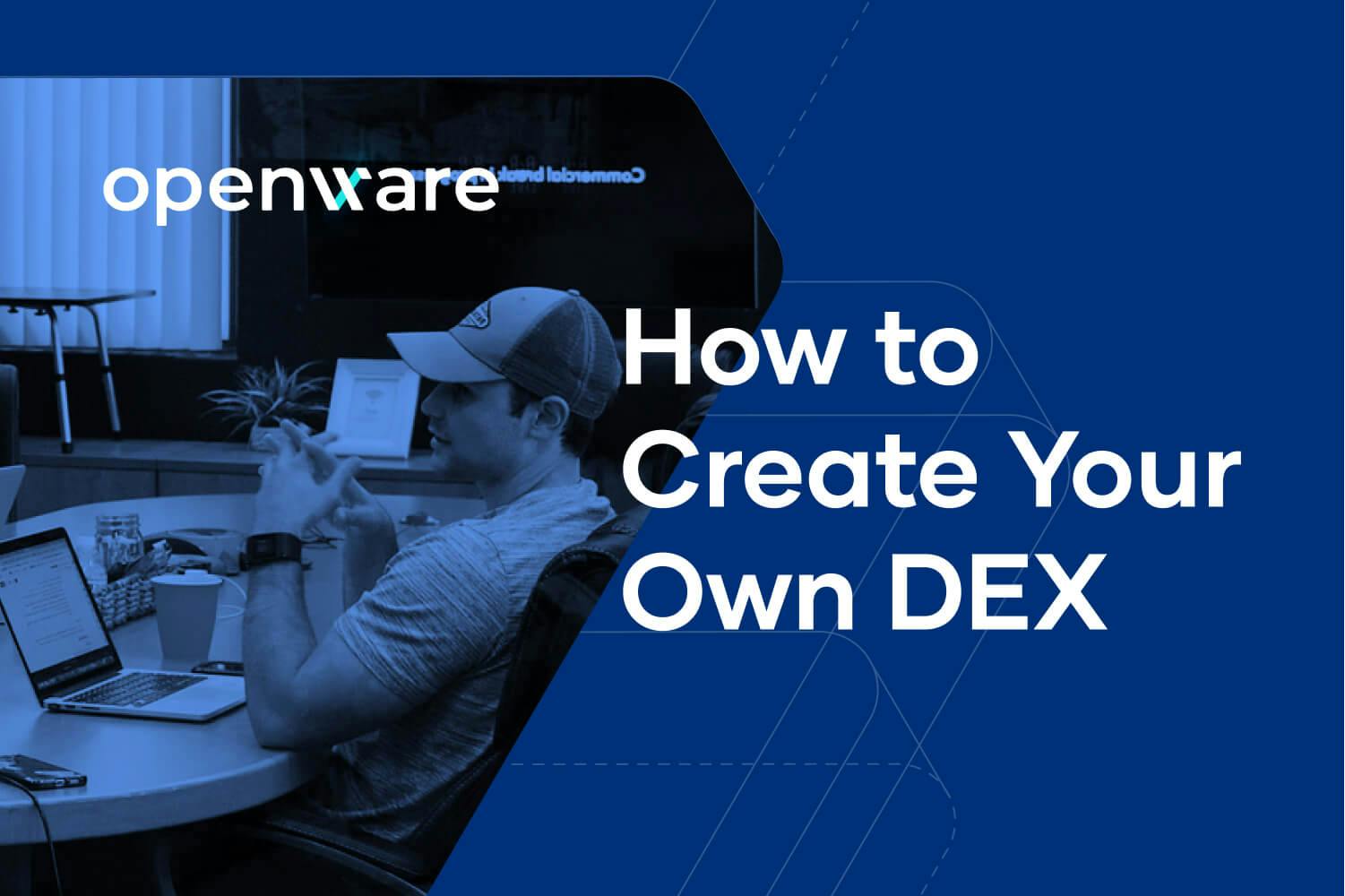 Blue tinted banner with the text "How to Create Your Own DEX" shown in white