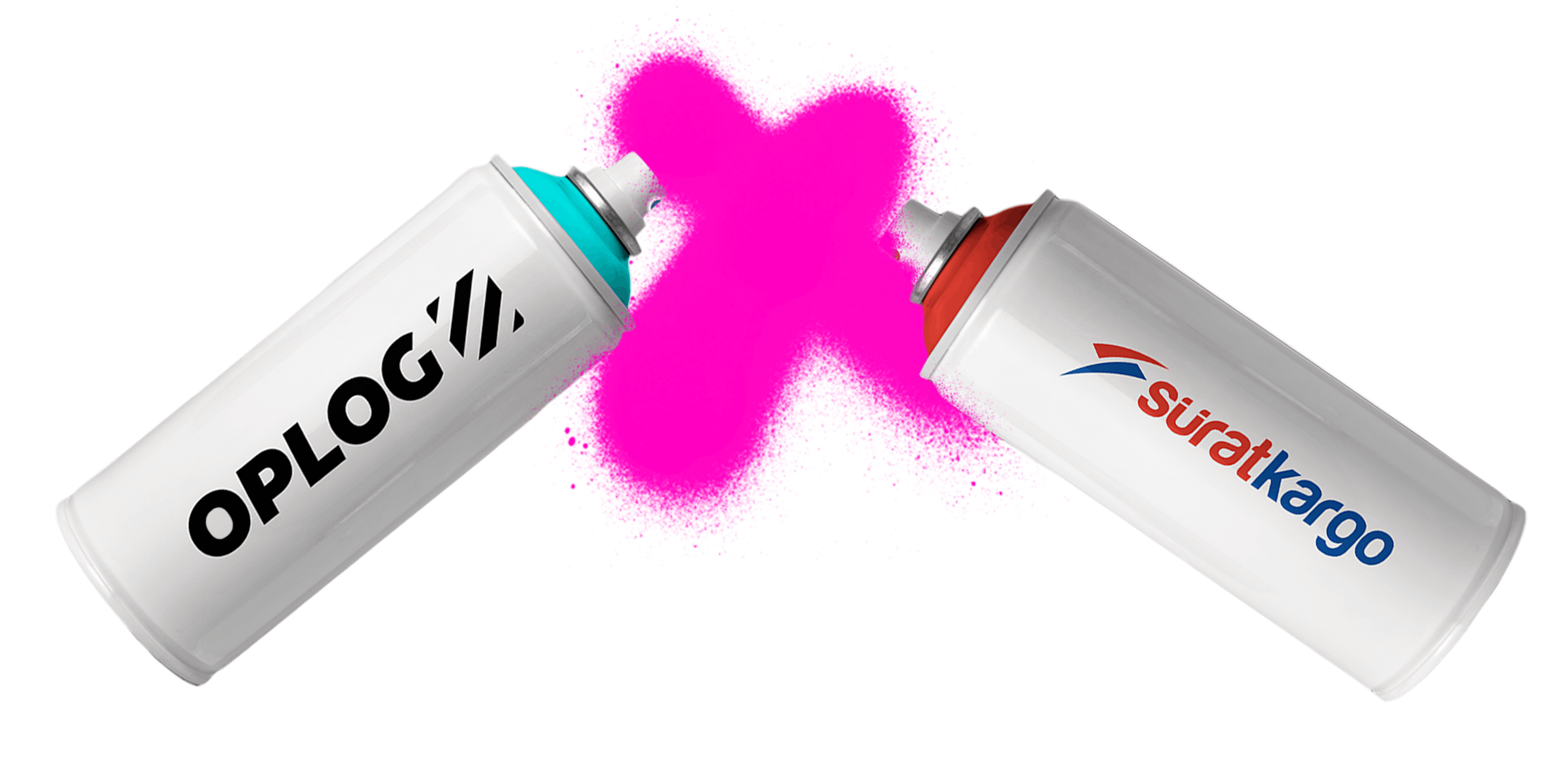 Spray bottles image with OPLOG logo on one side and Süratkargo logo on the other side.