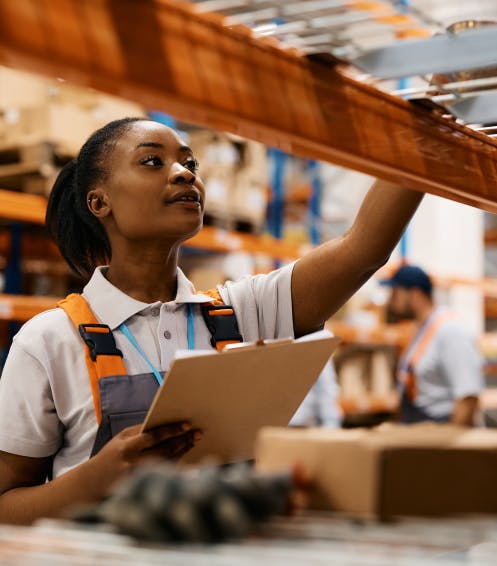 warehouse worker woman