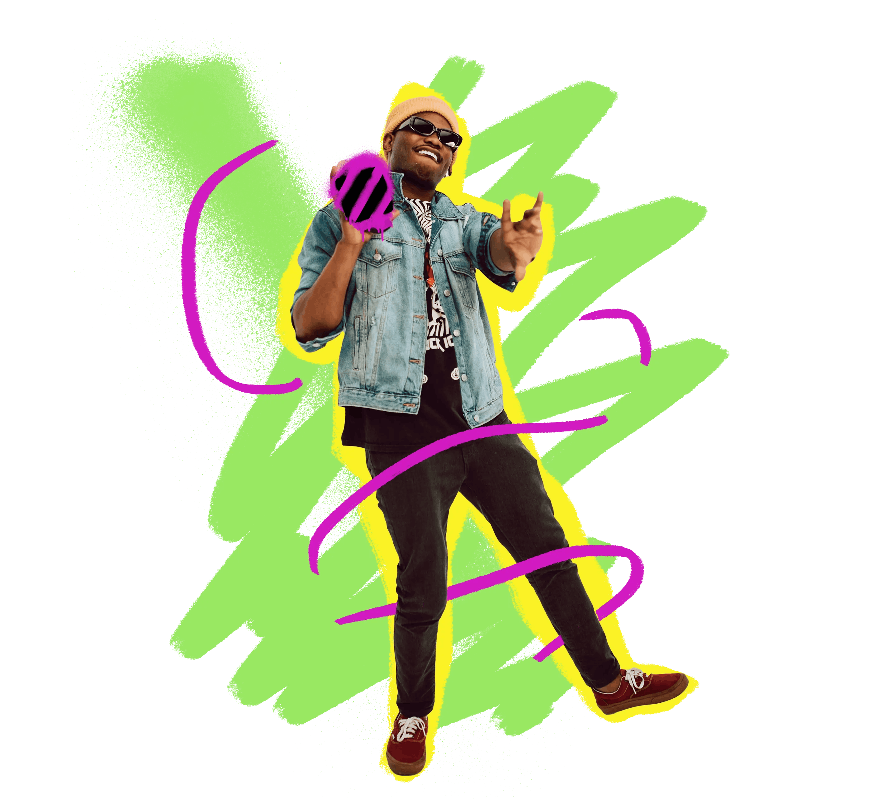 Basketbol topu ile ayakta dikilen kişi