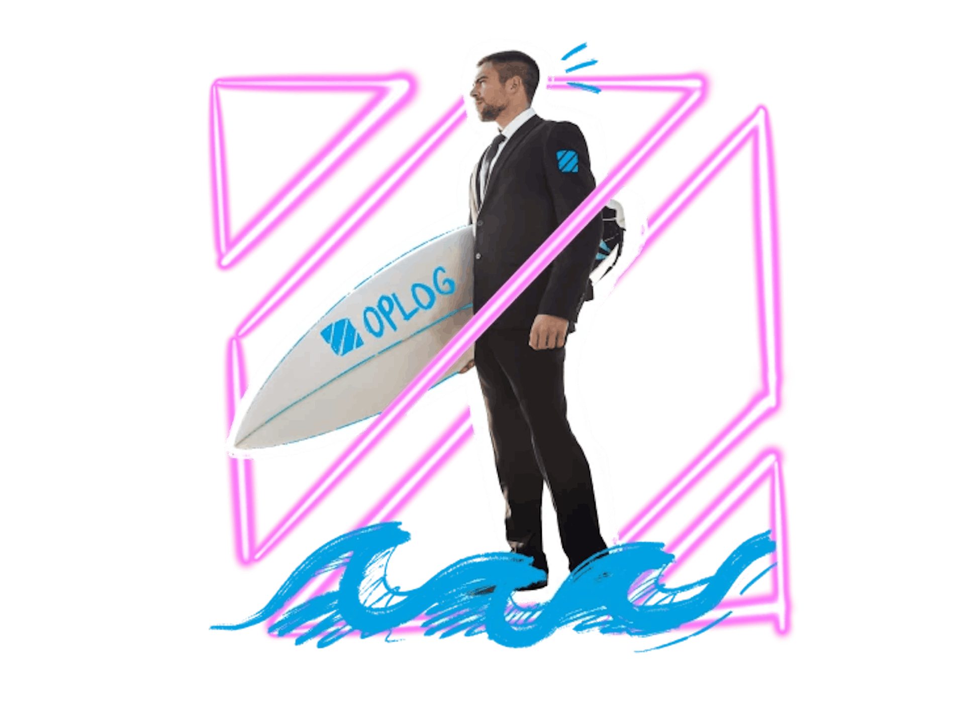 Man holding a surfboard.