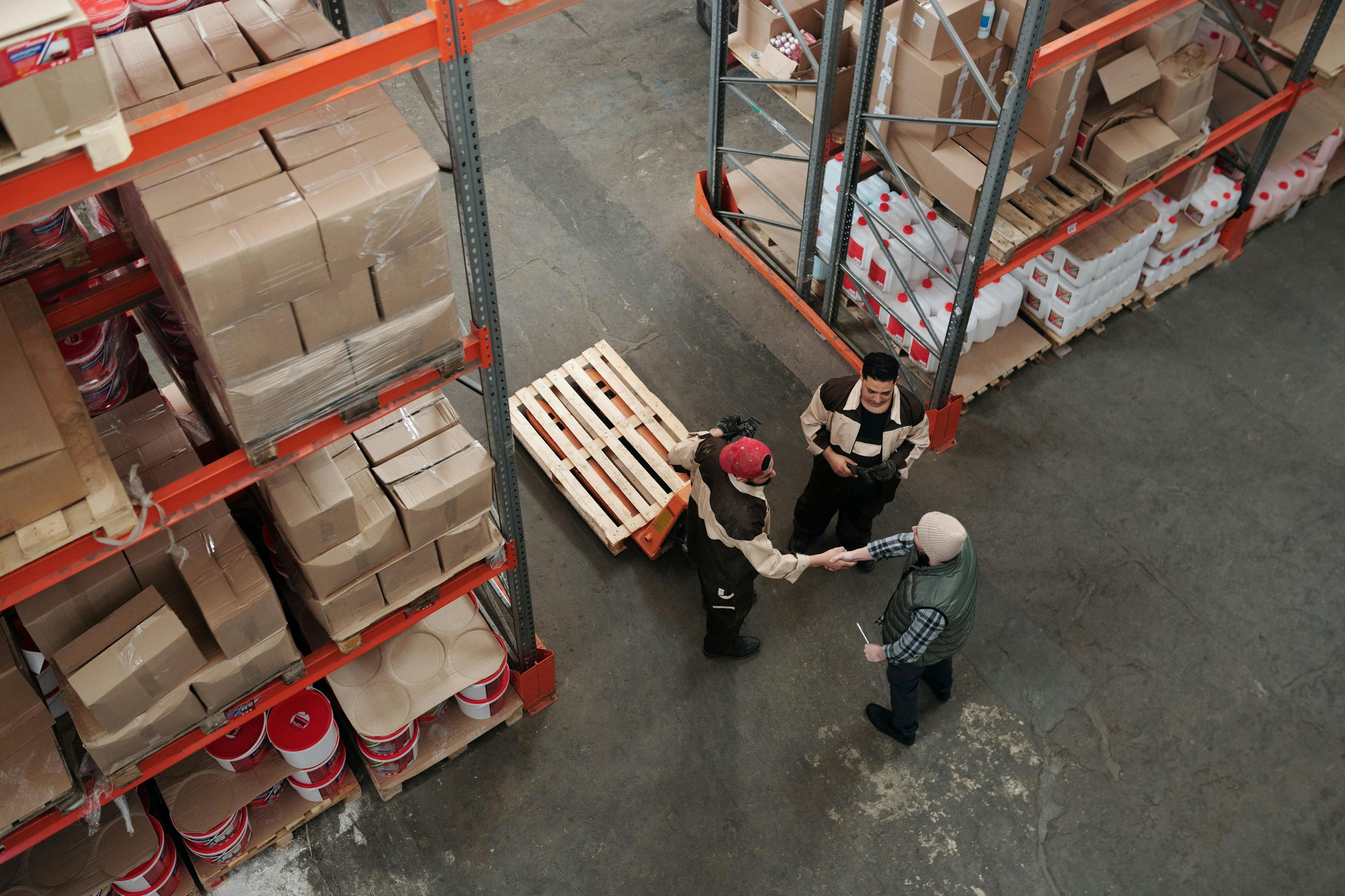 man in warehouse