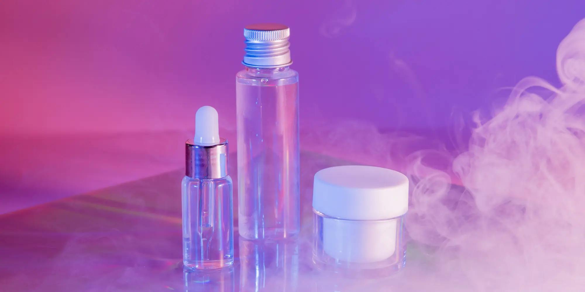 serum and cream bottles