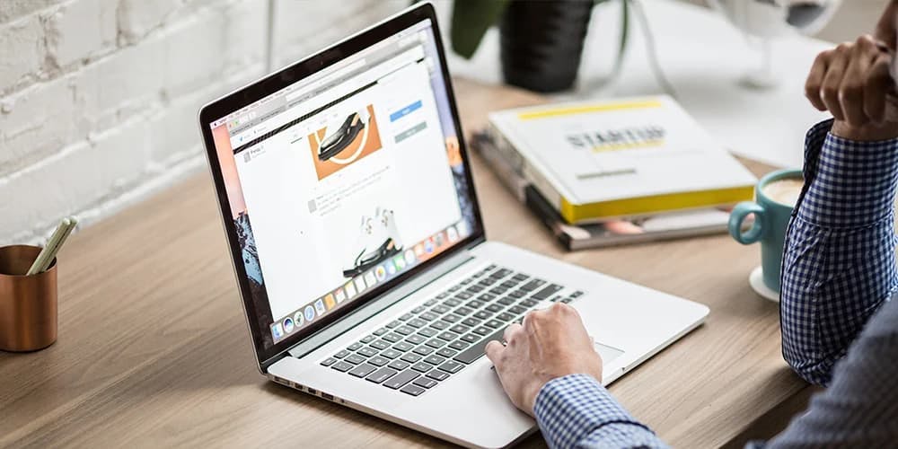 Laptop ile çalışan kişi