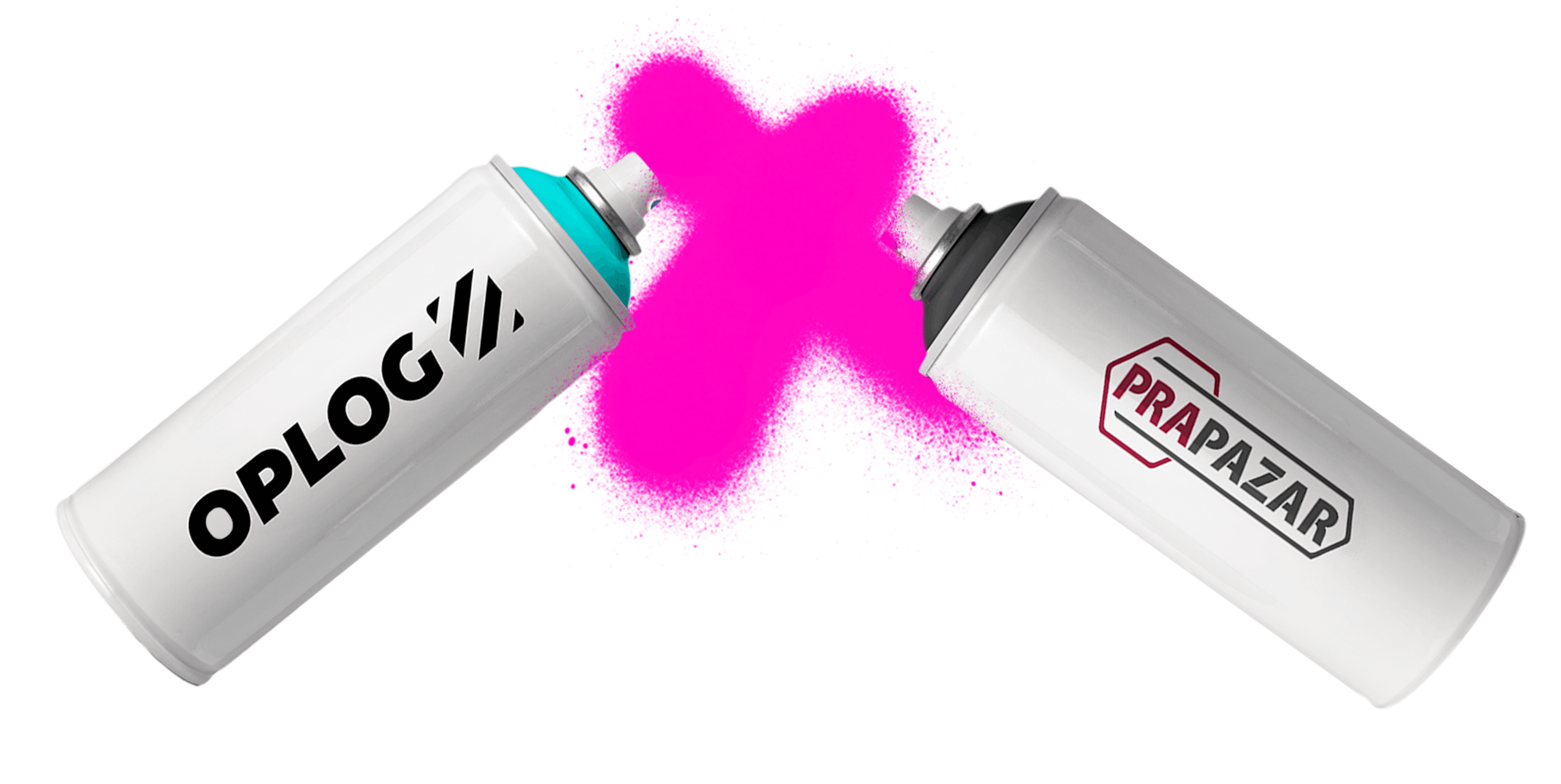 Spray bottles image with OPLOG logo on one side and Prapazar logo on the other side.