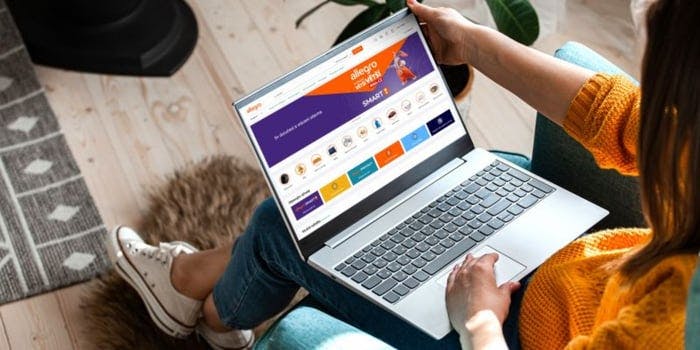 woman using a laptop