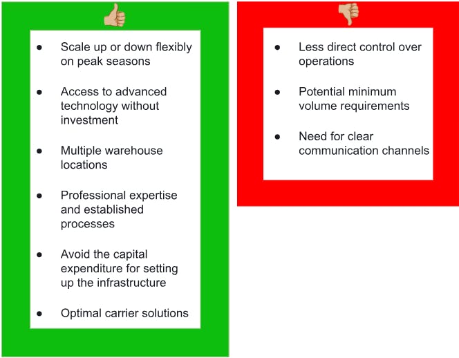 pros and cons of 3PL fulfillment