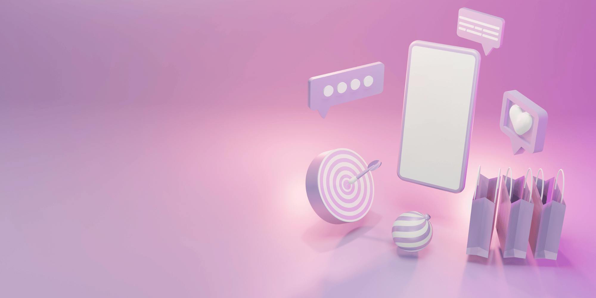 telefon, alışveriş paketleri ve hedef tahtası ile ok