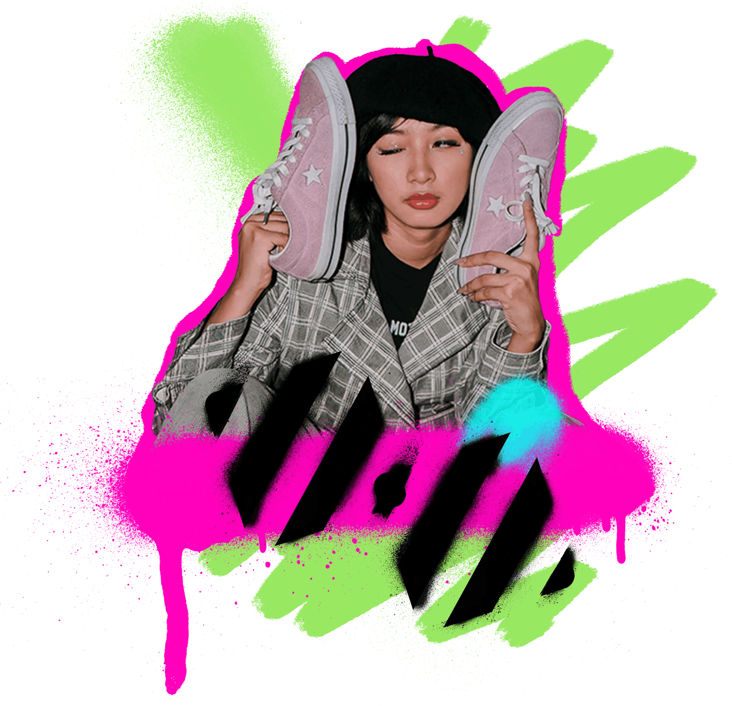 Kafasına ayakkabıları değdiren kişi