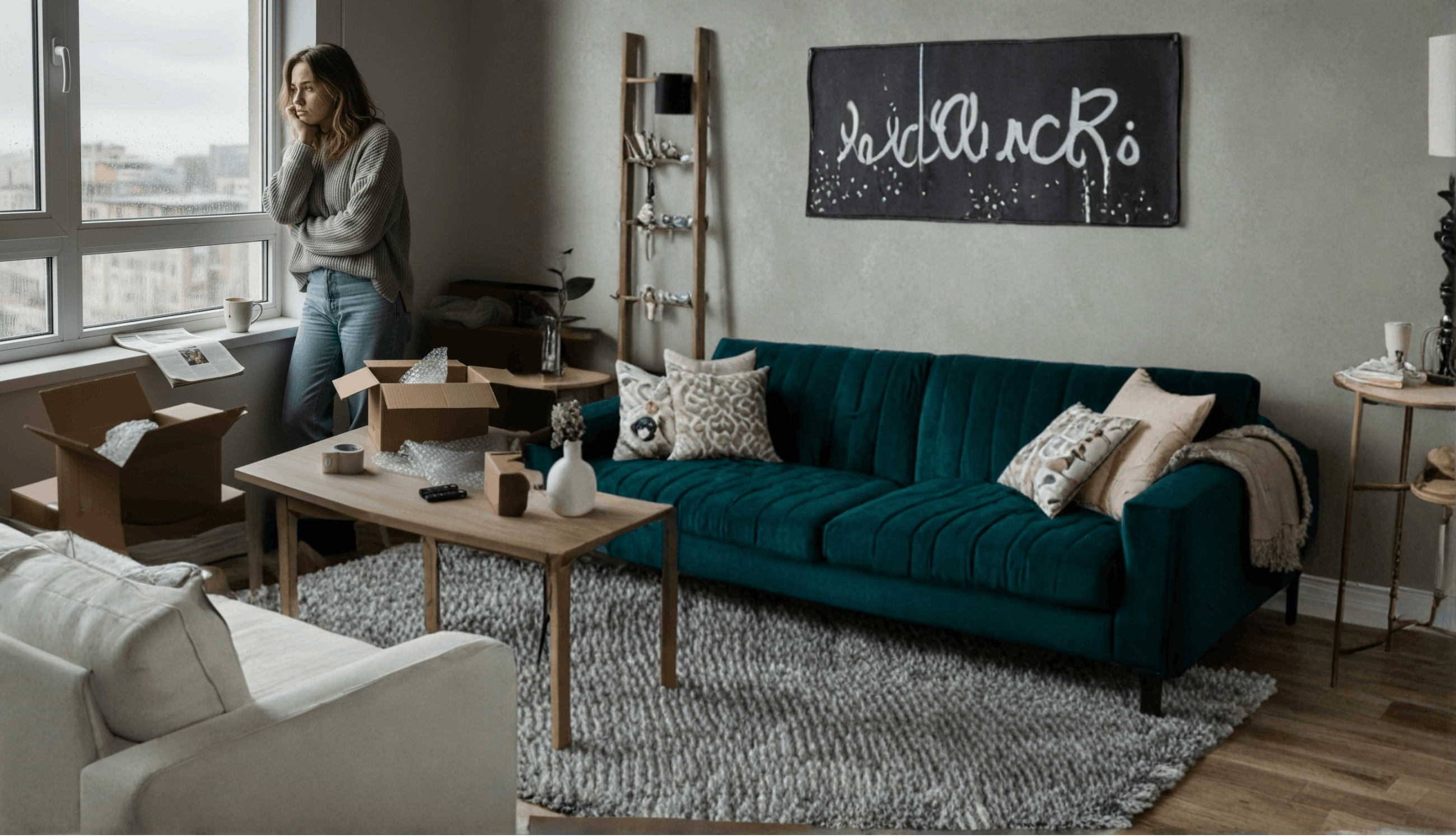 Siparişini bekleyen mutsuz bir müşteri