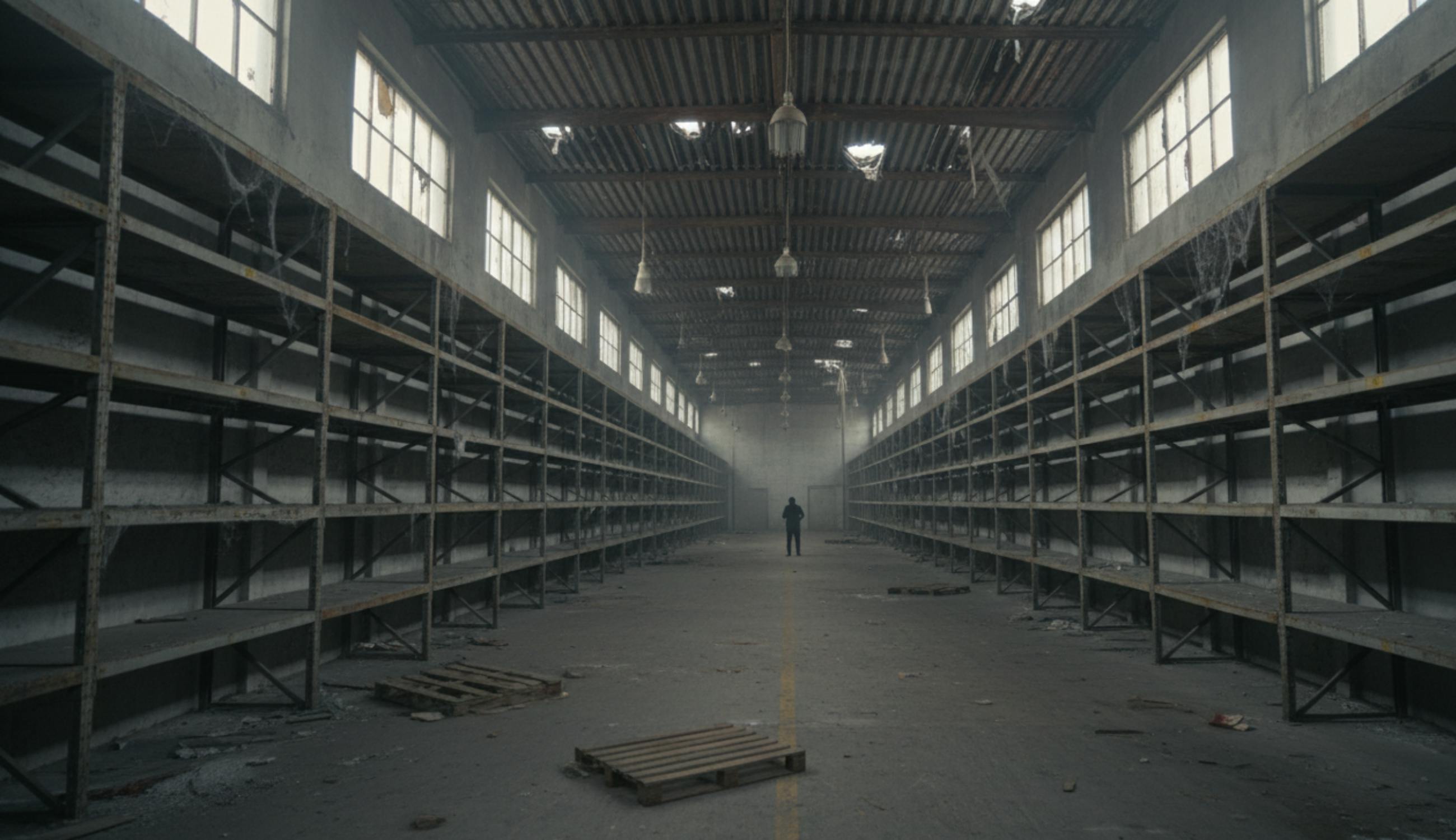 Atıl kapasite nedeniyle boş duran kiralık bir depo