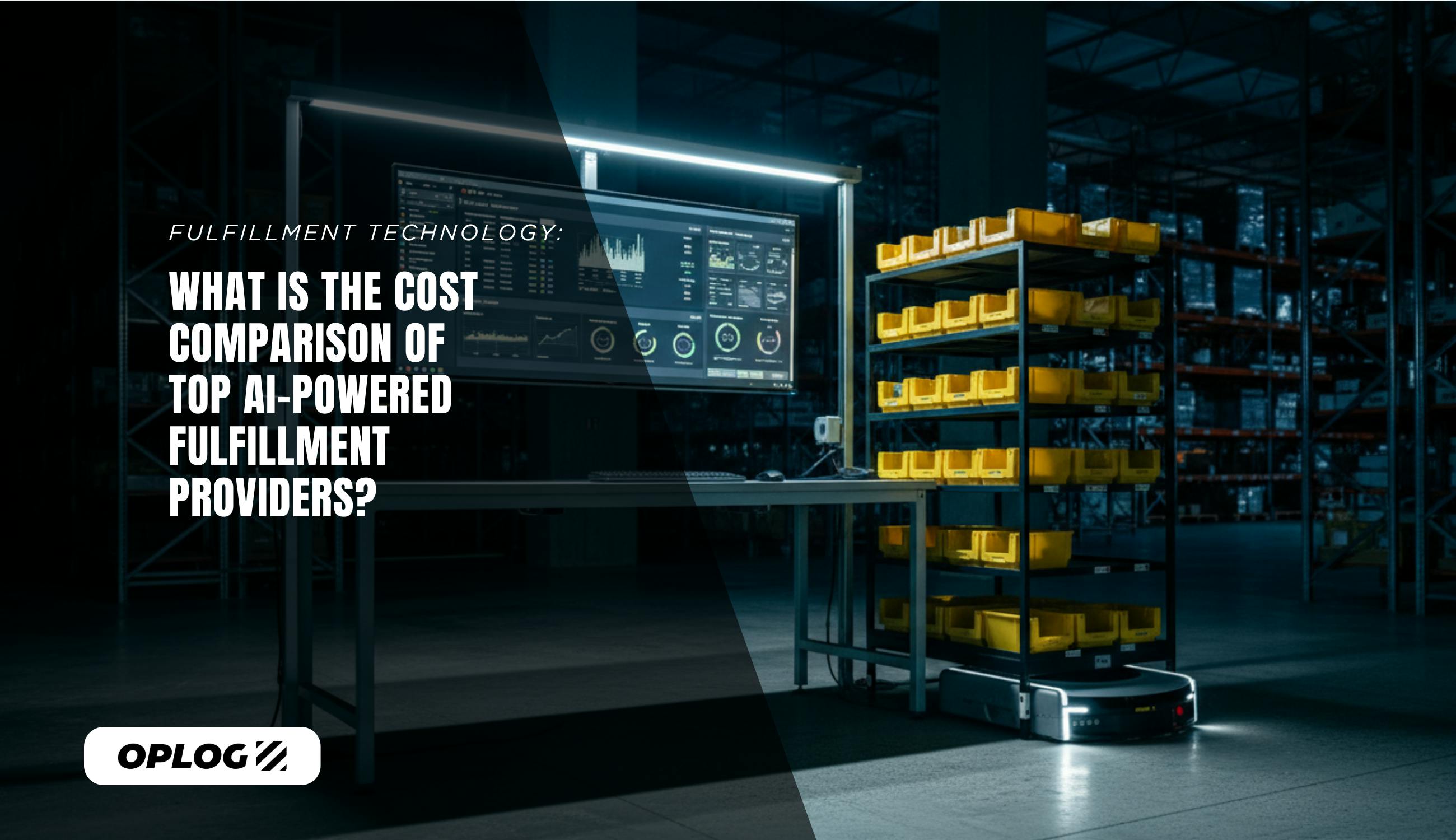 Close-up of an AI fulfillment pick station showing real-time data analytics alongside a robotic pod delivery system, illustrating how technology drives modern order accuracy.