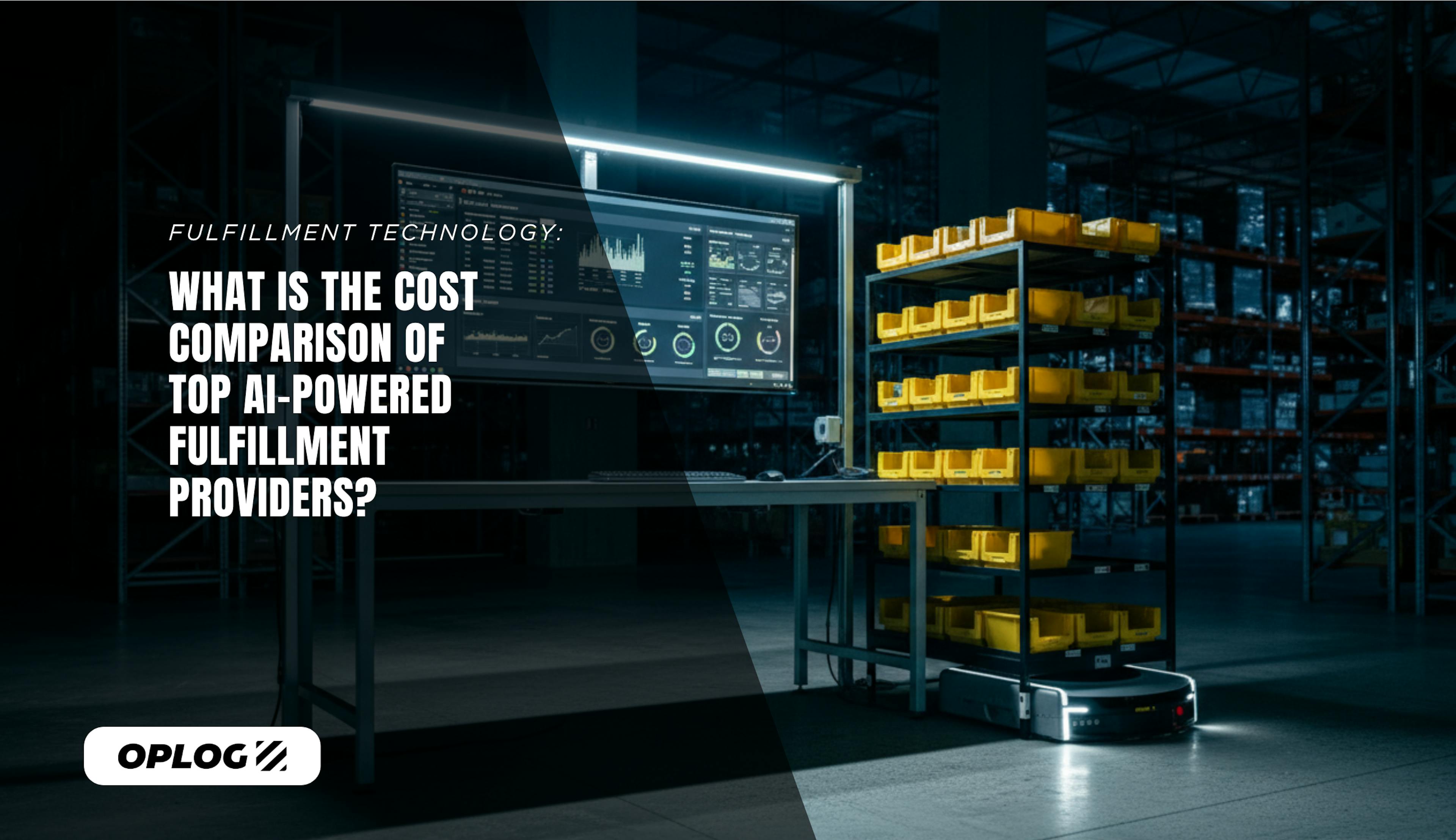 Close-up of an AI fulfillment pick station showing real-time data analytics alongside a robotic pod delivery system, illustrating how technology drives modern order accuracy.
