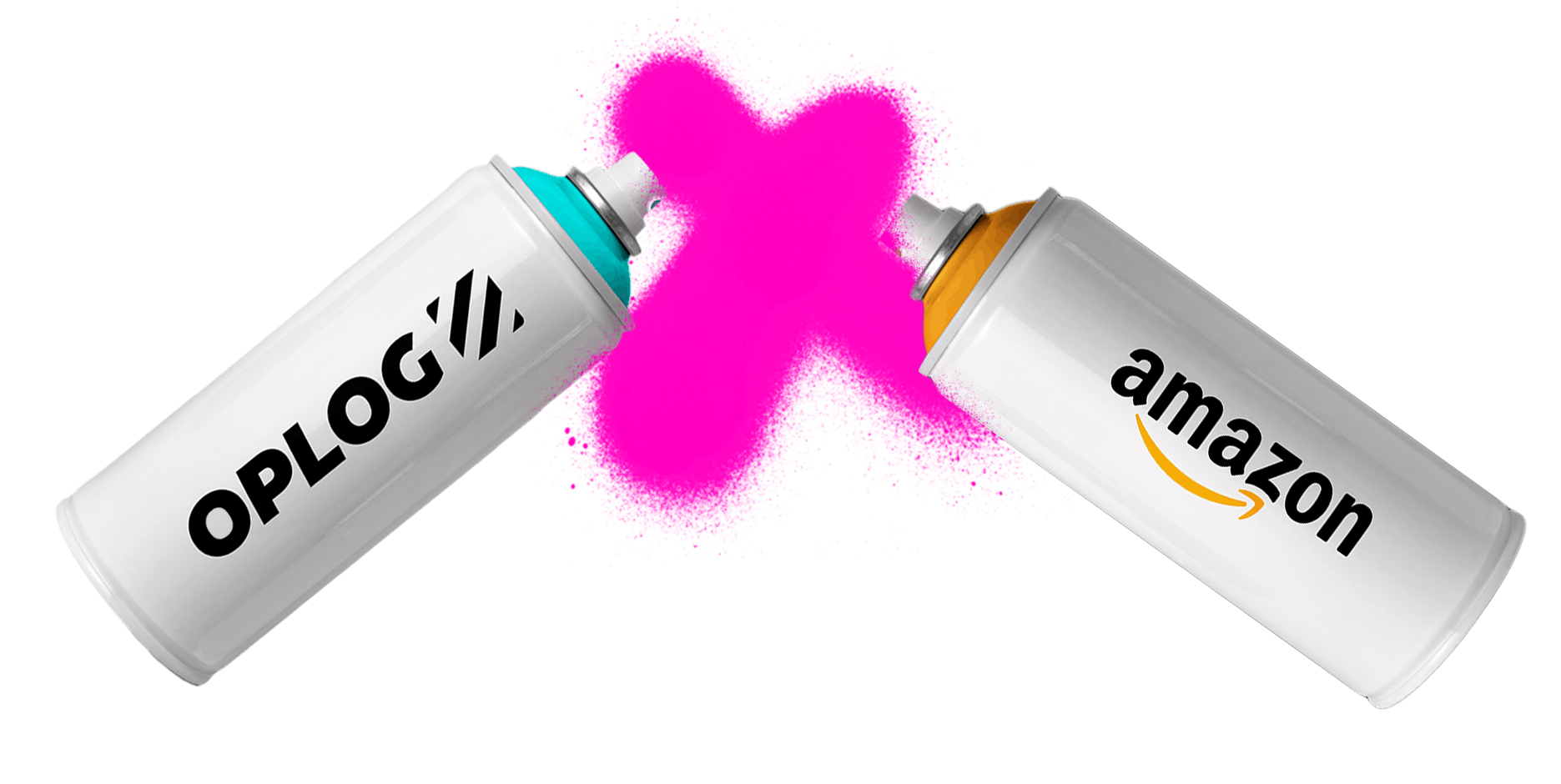 Spray bottles image with OPLOG logo on one side and Amazon logo on the other side.