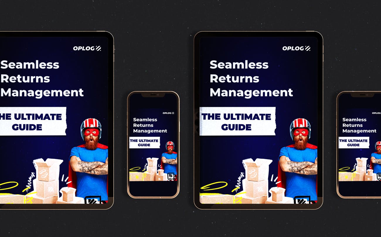 Returns management guide displayed on mobile and tablet devices