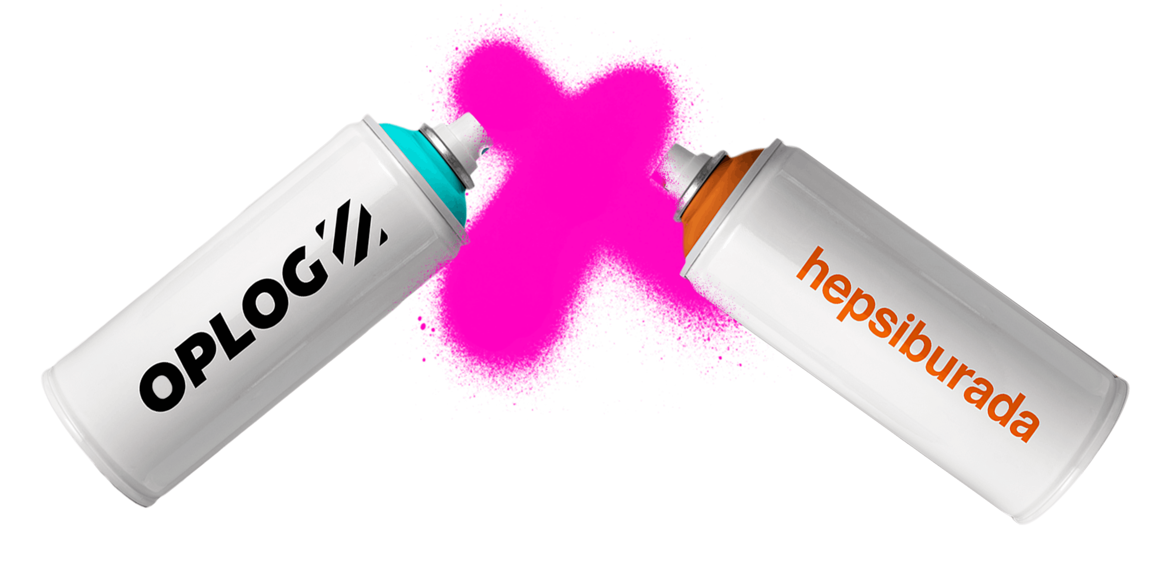 Spray bottles image with OPLOG logo on one side and Hepsiburada logo on the other side.