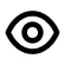 eye icon with black outline