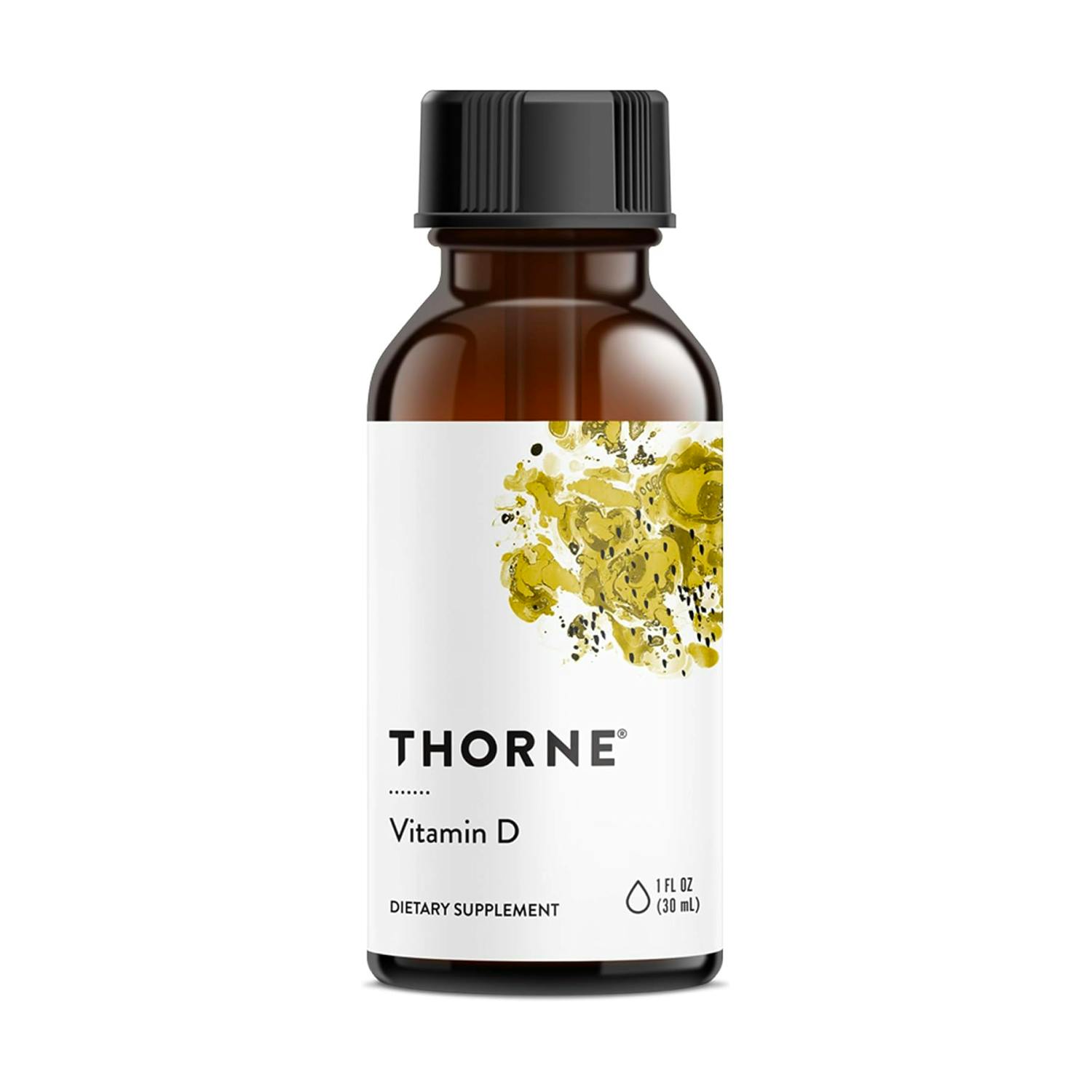 THORNE Vitamin D Liquid - Vitamin D Supplement - Supports Healthy Bones and Muscles, Cardiovascular Health, and Immune Function* - 1 Fl Oz (30 ml)- 600 Servings