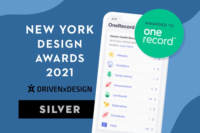 OneRecord Awarded 2021 DRIVENxDESIGN New York Design Award