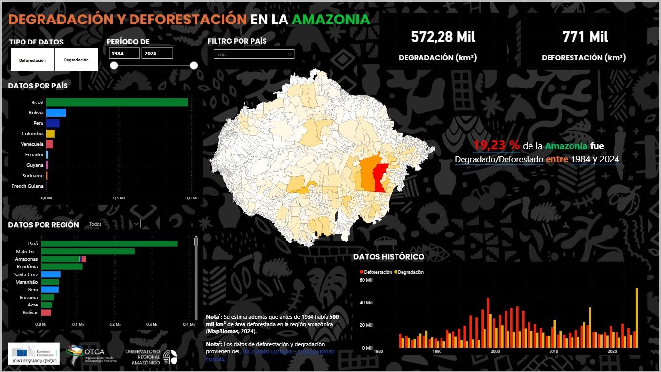 Painel de Degradação Florestal da Amazônia do ORA