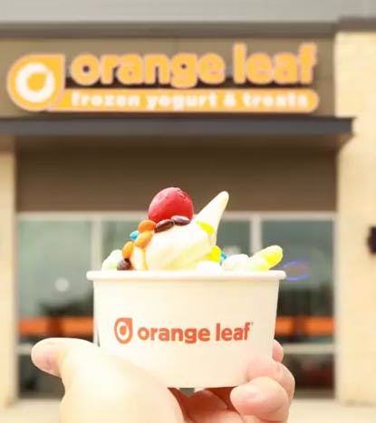 Cibolo's Orange Leaf frozen yogurt shop