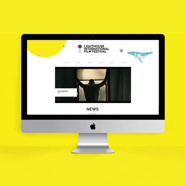 Lighthouse international film festival website design by OrangeYouGlad
