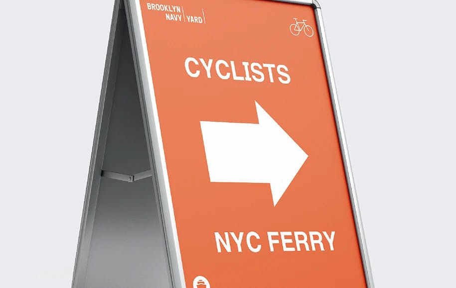 Brooklyn Navy Yard Ferry signage
