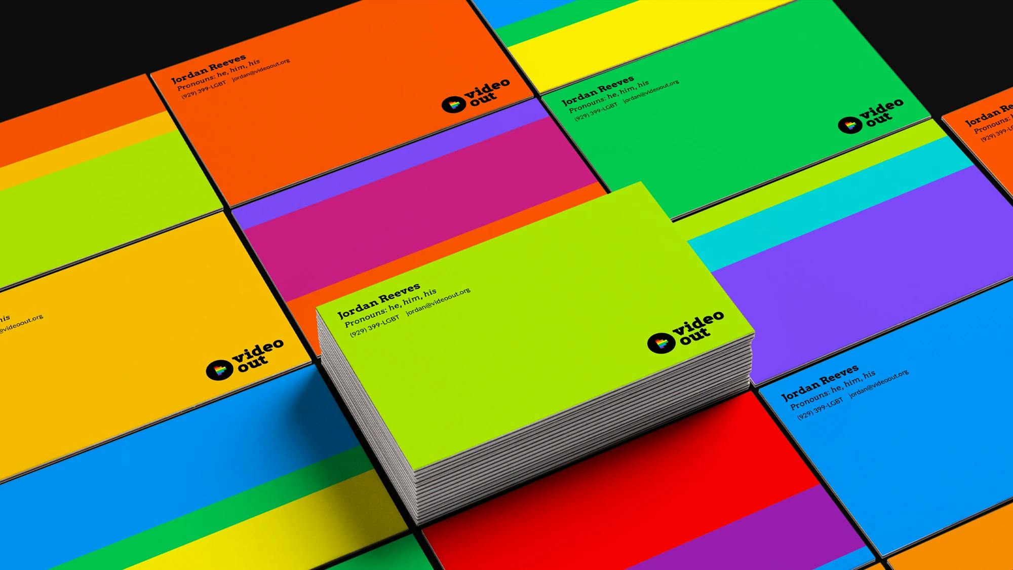 Video Out Branding - business cards