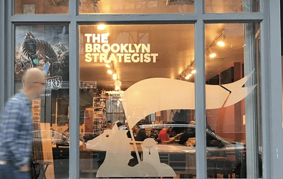 Brooklyn Strategist Signage - vinyl window sign