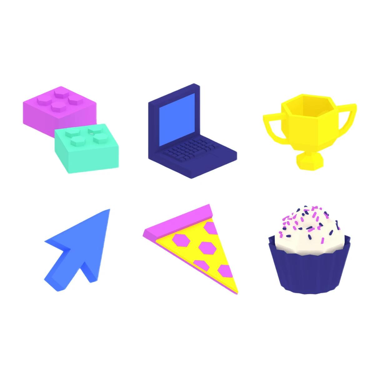 Icon set Tech Explorers 3d model