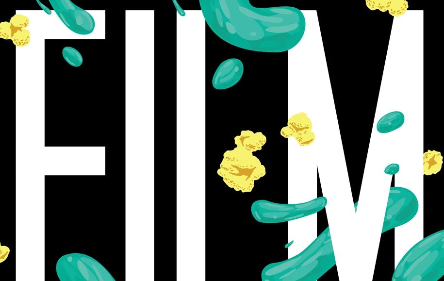 Lighthouse international film festival key art close up custom typeface film