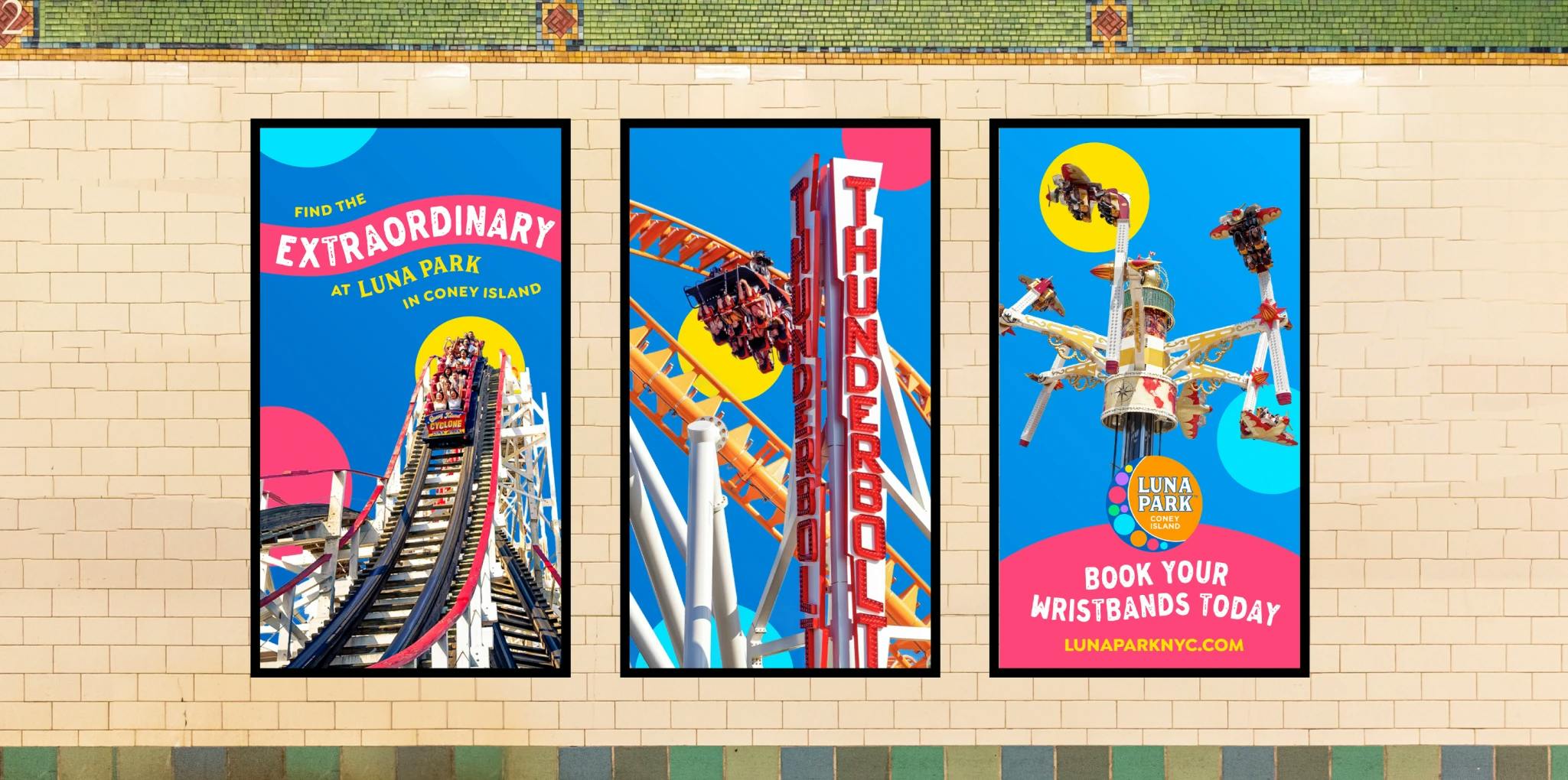 Luna Park NYC subway advertising