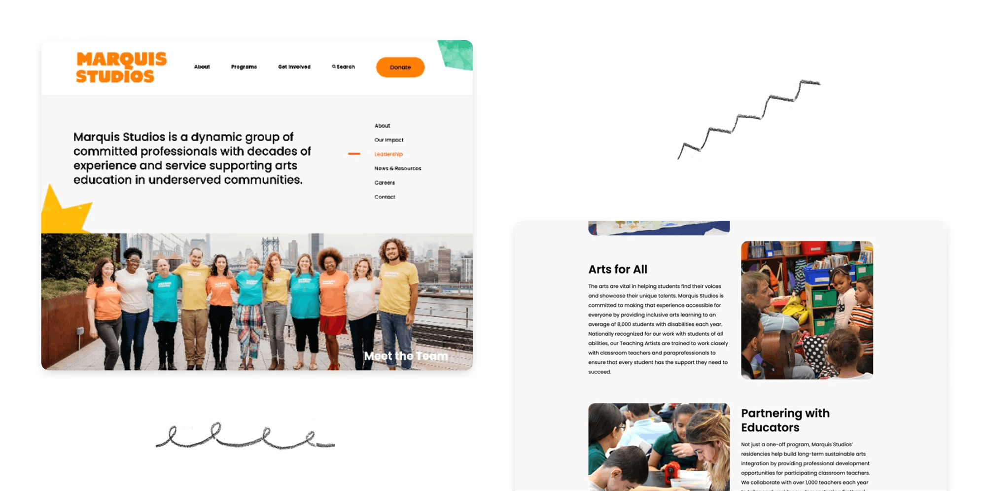 Marquis Studio site design - webflow