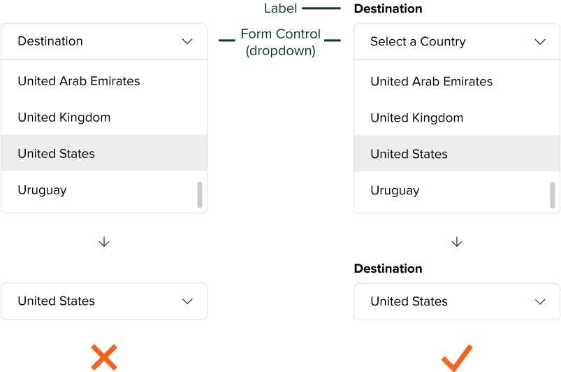 label your form field controls example
