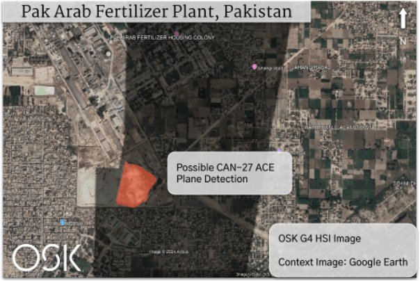 Figure 3. Probable detection of CAN-27 at Pak Arab Fertilizer Plant in Pakistan