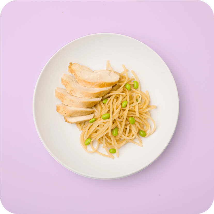 Chicken & Sesame Noodles with Edamame