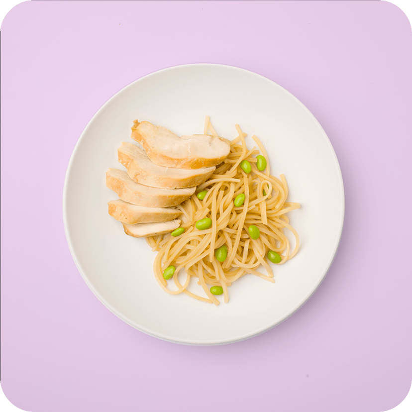 Chicken & Sesame Noodles with Edamame