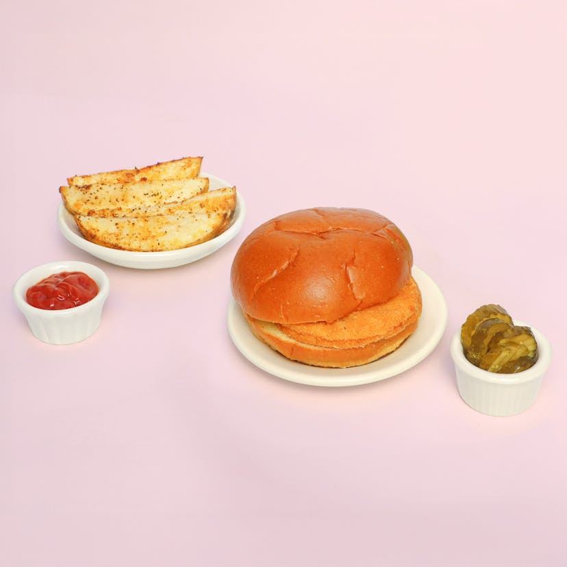 Crispy Chicken Sandwich with Potato Wedges