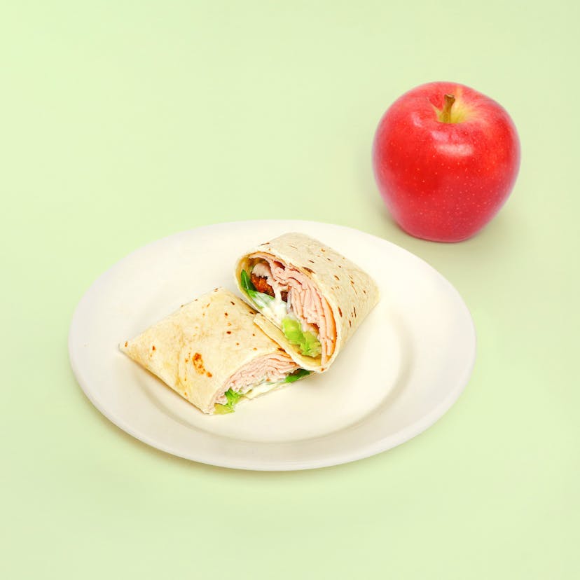 Turkey Bacon Ranch Wrap with Apple