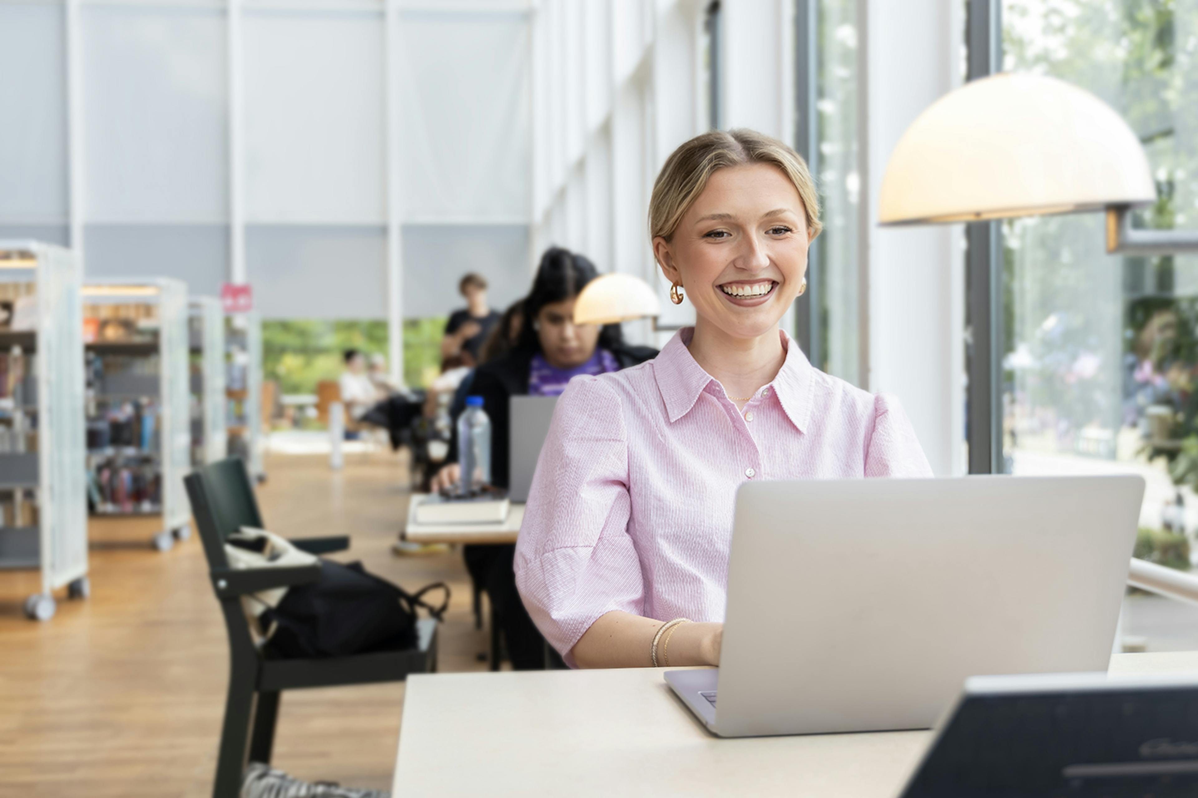 Student Using laptop